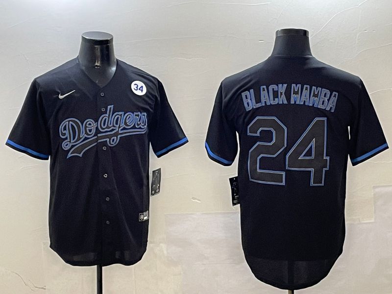 Men Los Angeles Dodgers #24 Black Mamba Black Classic Edition 2025 Nike MLB Jersey style 8
